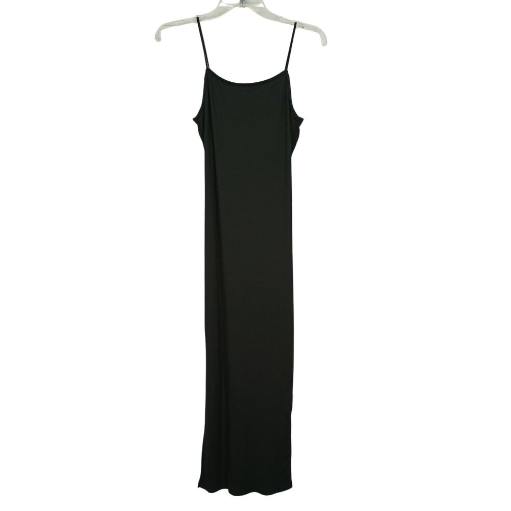 Black Spaghetti Strap Maxi Dress Large 5B Style‎ Polyester/Spandex